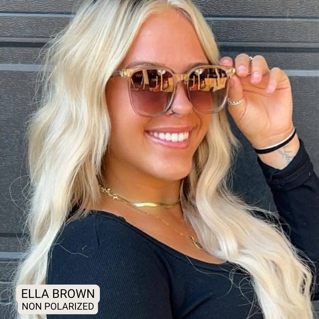 Women's Oversized Square Sunglasses : Brown