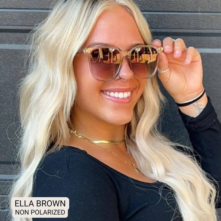 Women's Oversized Square Sunglasses : Brown
