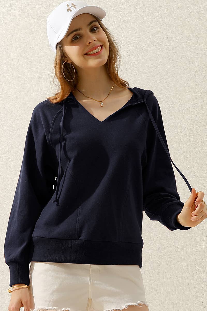 V Neck Hoodie