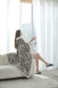 Load image into Gallery viewer, "Safari Leopard" Faux Fur Plush Hooded Throw Blanket
