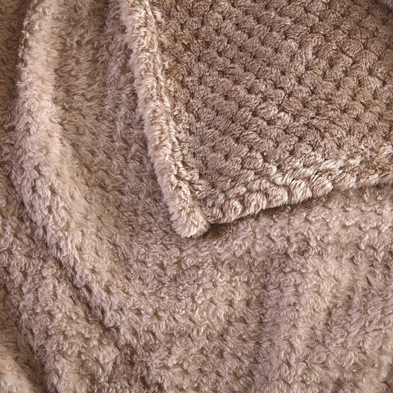 Camel Herringbone Throw
