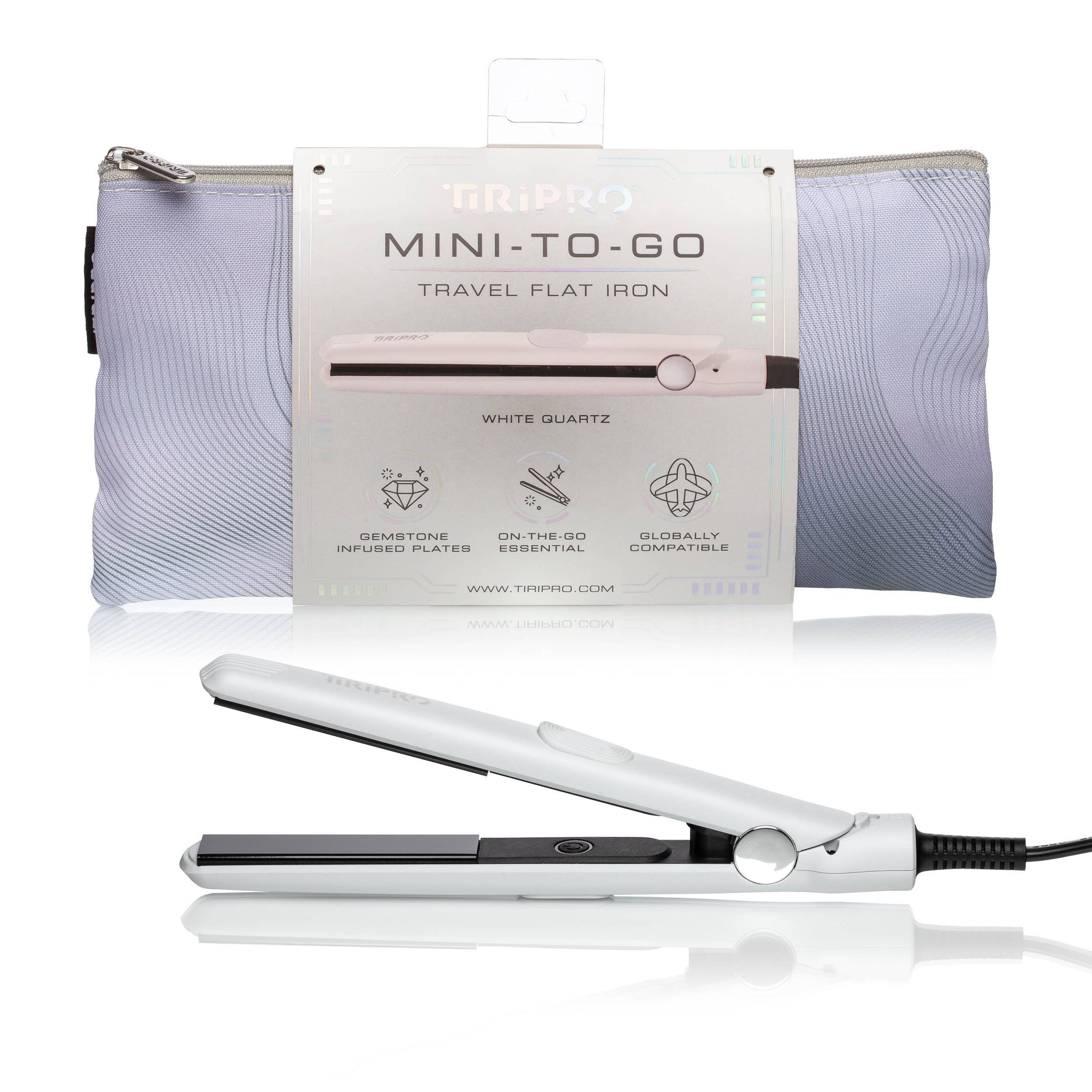 Mini ToGo Flat Iron with Travel Carrying Bag