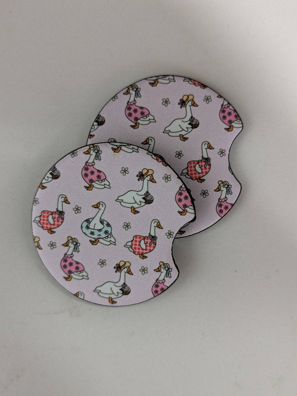 Silly Goose Car Coasters: Summer goose