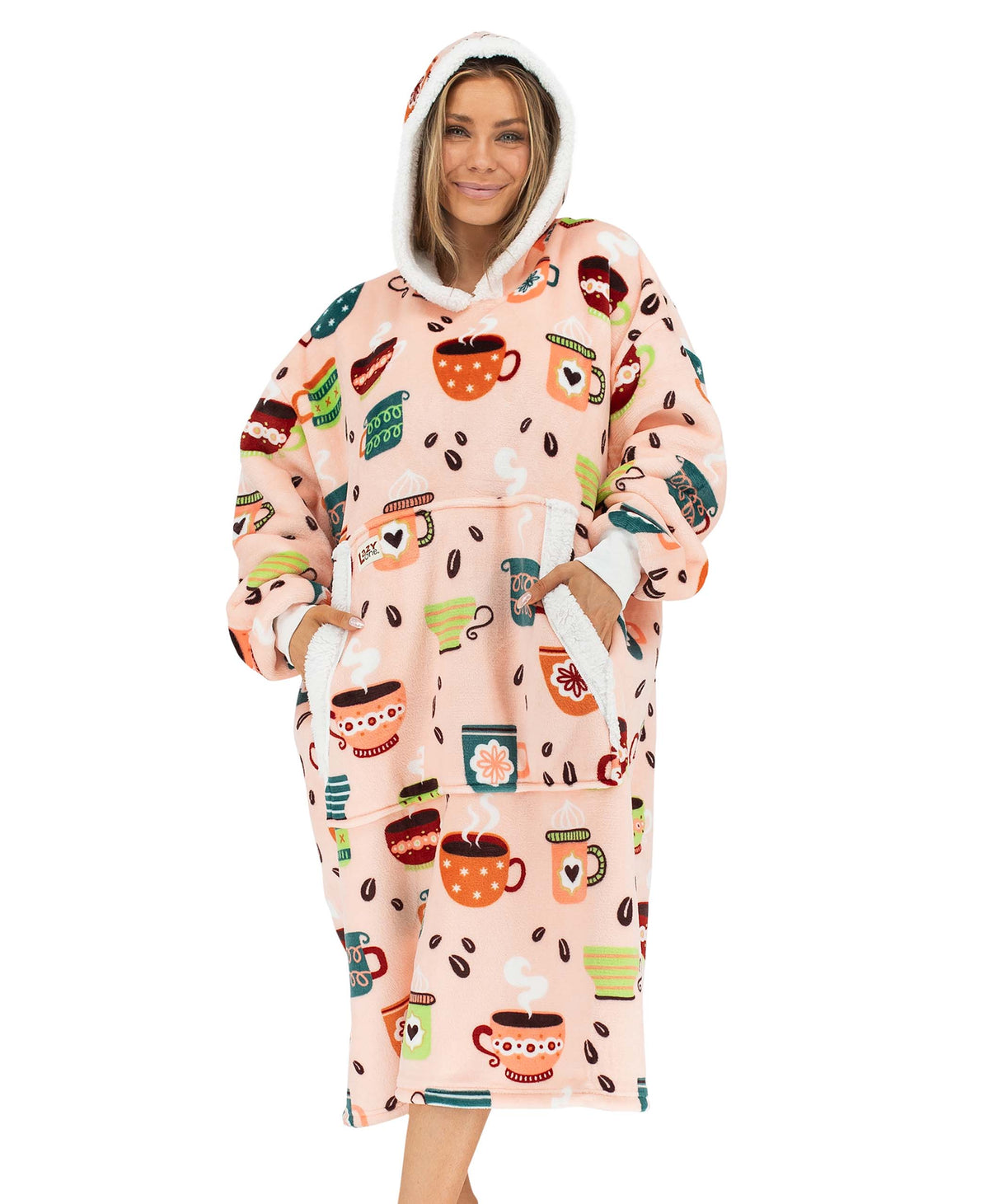 Oversized Wearable Blanket – Coffee Club Blanket Hoodie