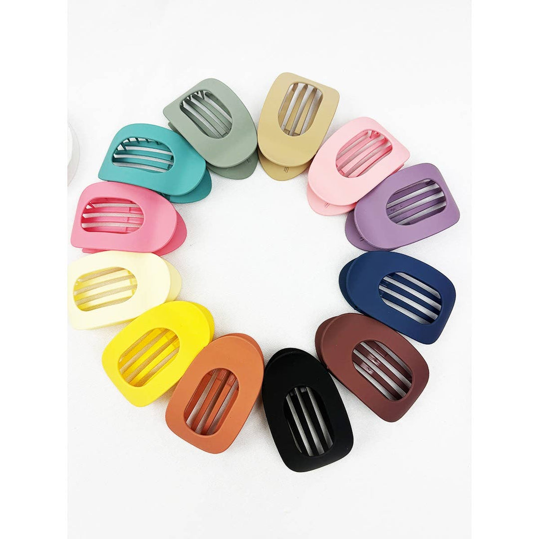 Oval Shape Flat Hair Clawclip