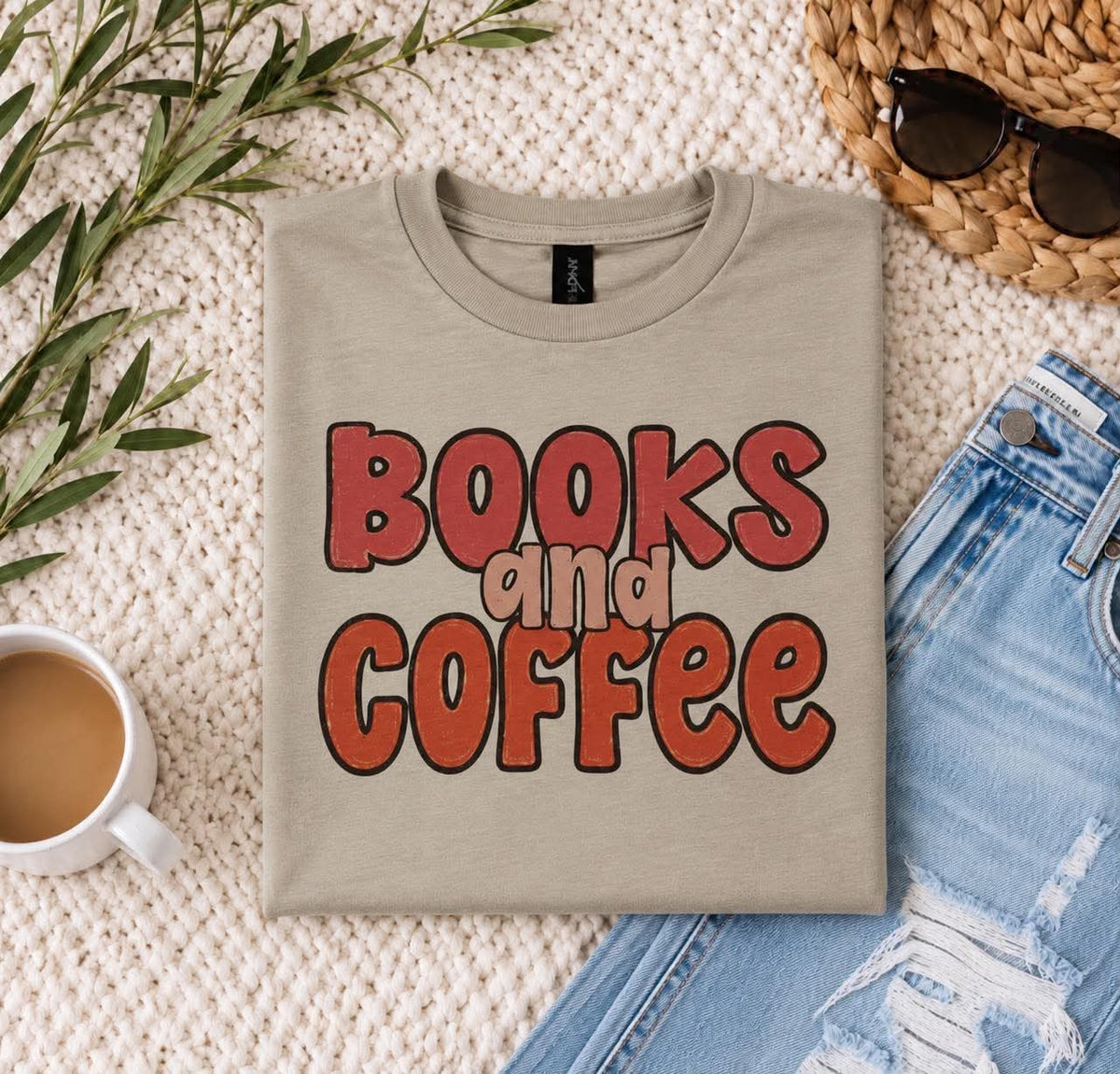 Books & Coffee Tee