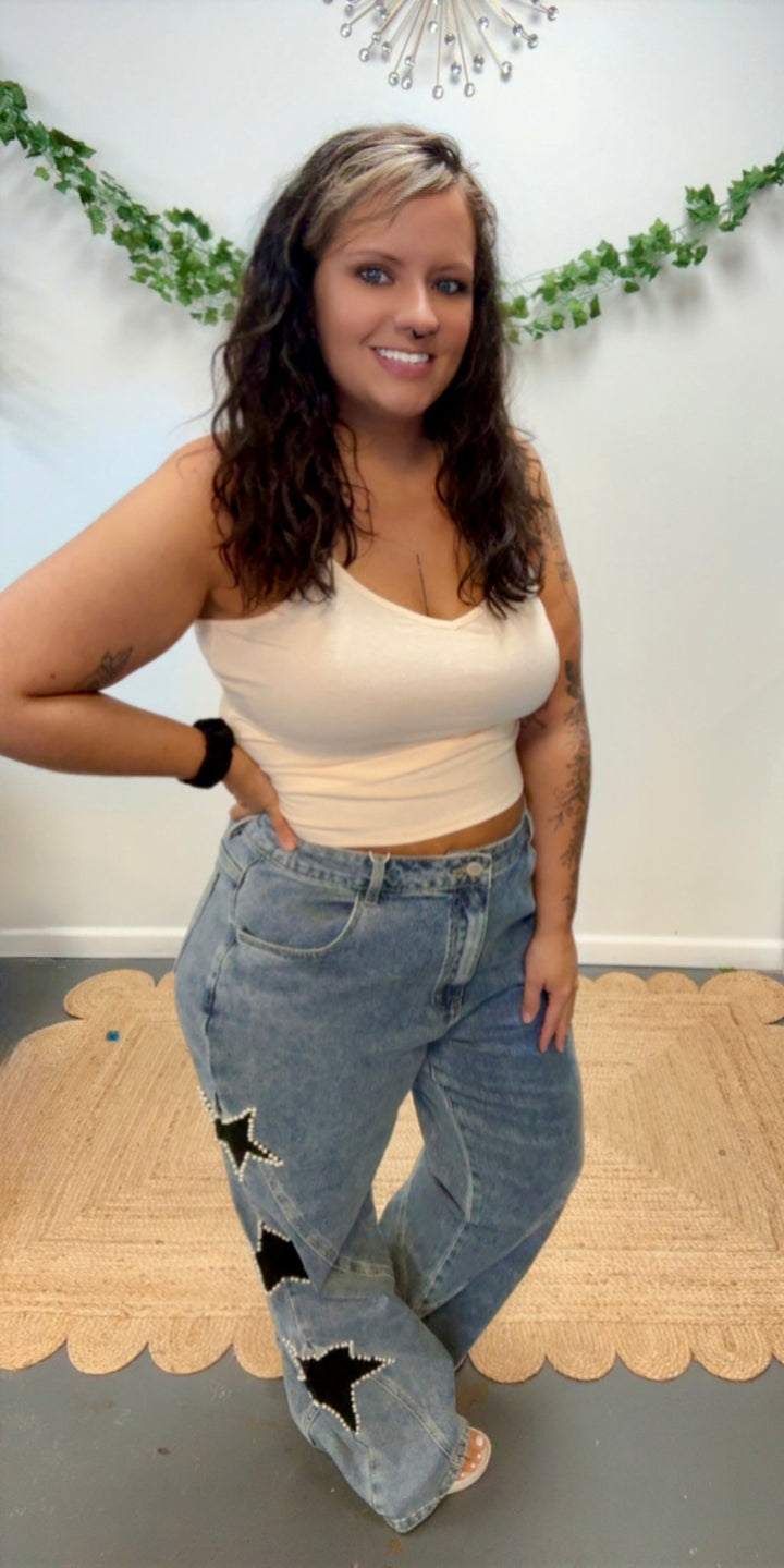 Blakely Star Studded Denim