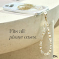 Load image into Gallery viewer, Crystal Pearl Gold Phone Charm: Crystal Pearl Gold
