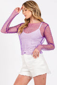 Load image into Gallery viewer, Rhinestone Studded Long Sleeve Top
