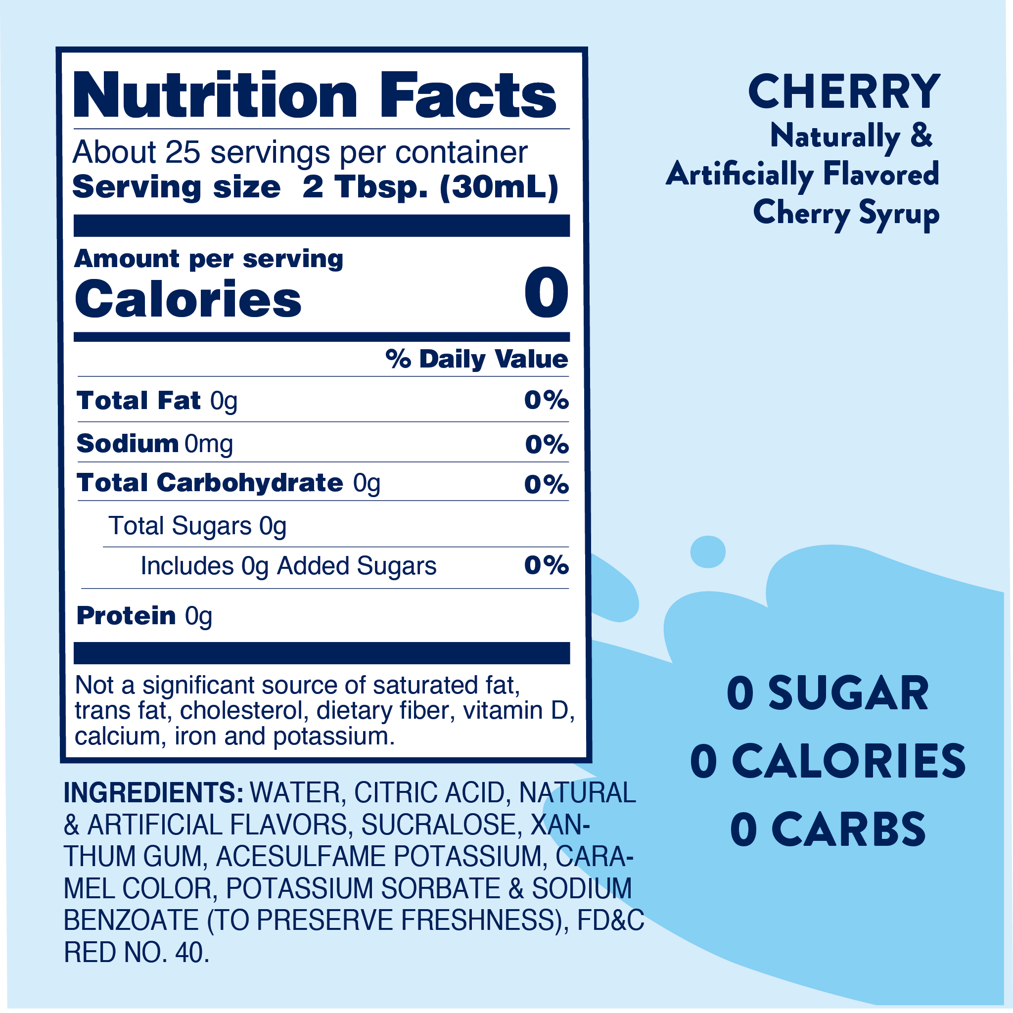Sugar Free Cherry Flavor Infusion Syrup