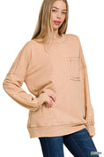 Load image into Gallery viewer, Sage Green Terry Washed Pullover
