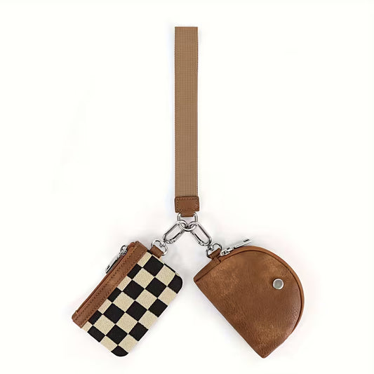Checkered Wristlet