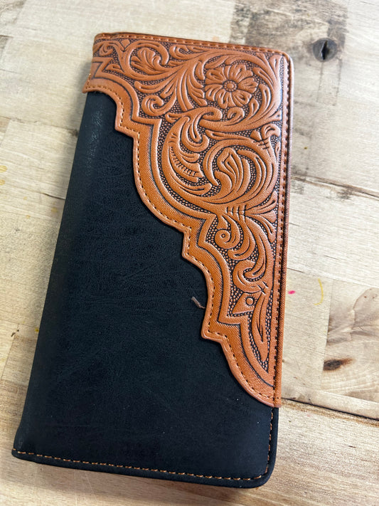 Men's Tooled Leather Wallet