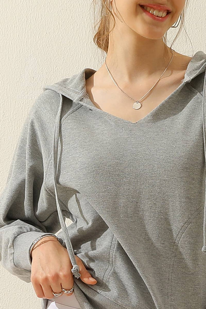 V Neck Hoodie