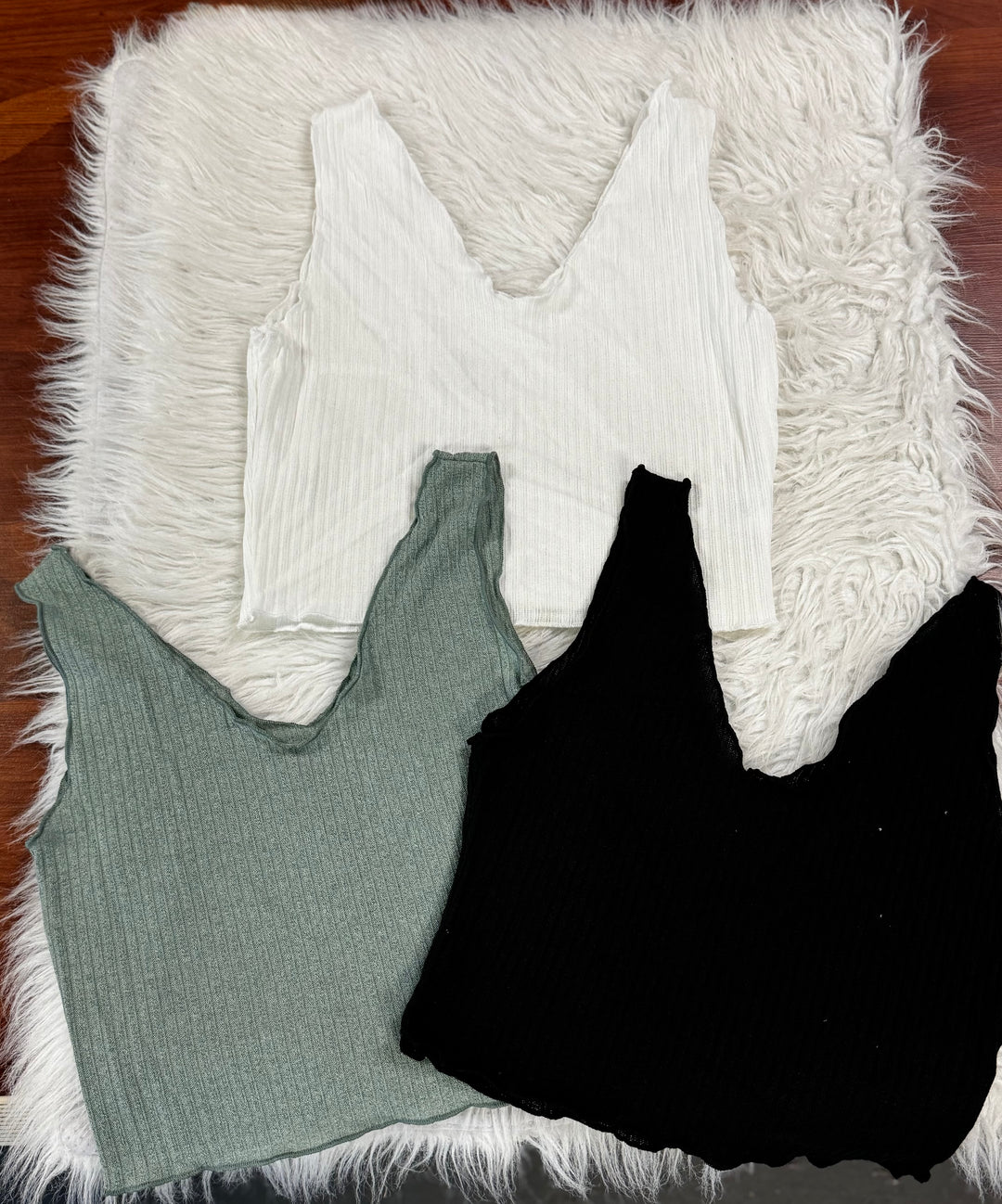V Neck Crop Tank