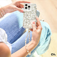 Load image into Gallery viewer, Crystal Pearl Gold Phone Charm: Crystal Pearl Gold

