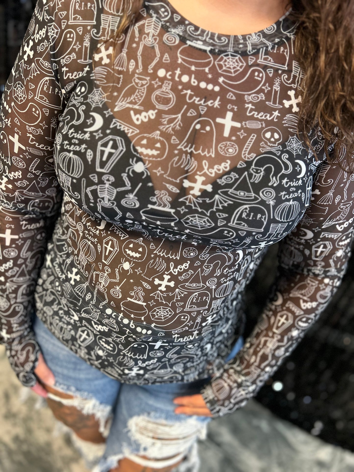 Halloween Mesh Longsleeve