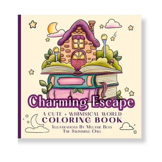 Charming Escape Coloring Book For Adults, Teens, + Kids: No Cello Sleeves