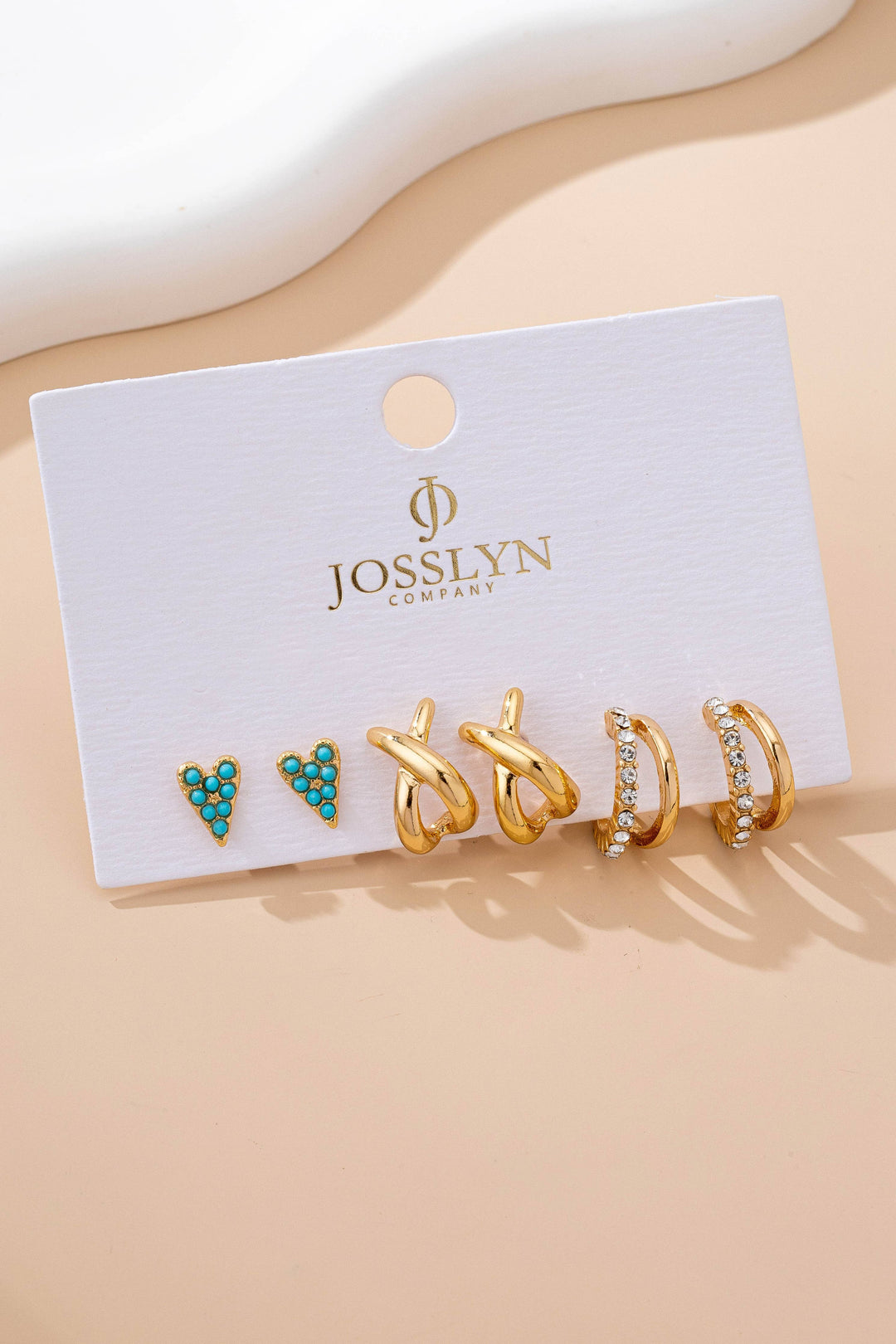 Turquoise & Crystal Earring Set