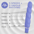 Load image into Gallery viewer, Luxe - Anastasia - 10 Functions Spiral Silicone Vibrator: Periwinkle
