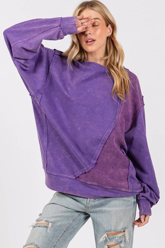 MINERAL WASH VINTAGE PATCH TOP