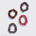 Load image into Gallery viewer, Lisa Frank x Kitsch Ruched Satin Scrunchies in Rainbow Leopard
