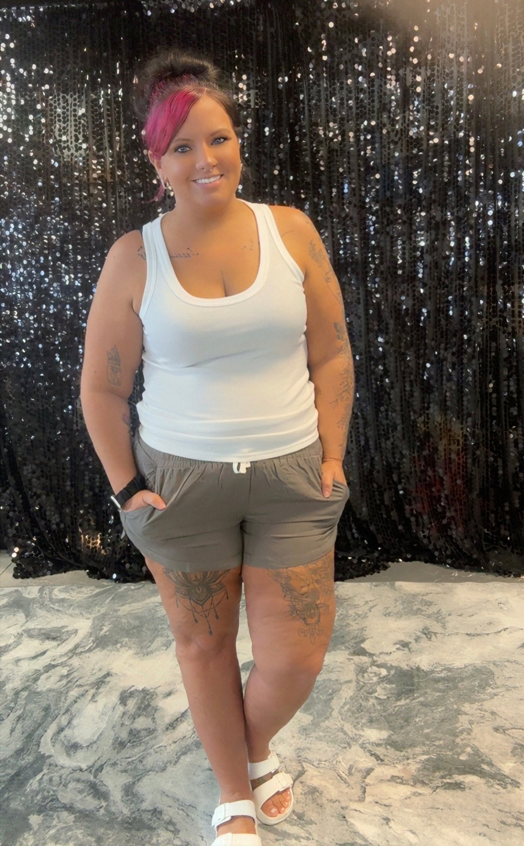 Woven Drawstring Shorts