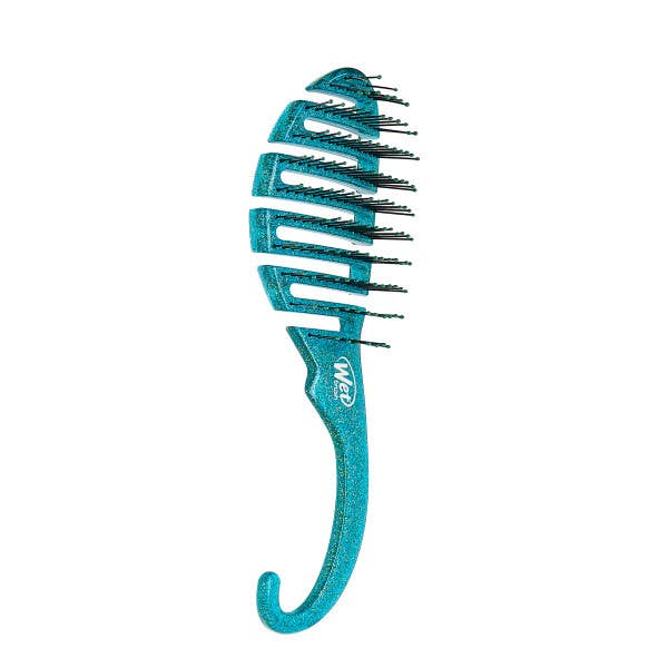 Shower Detangler Wet Brush Green Glitter
