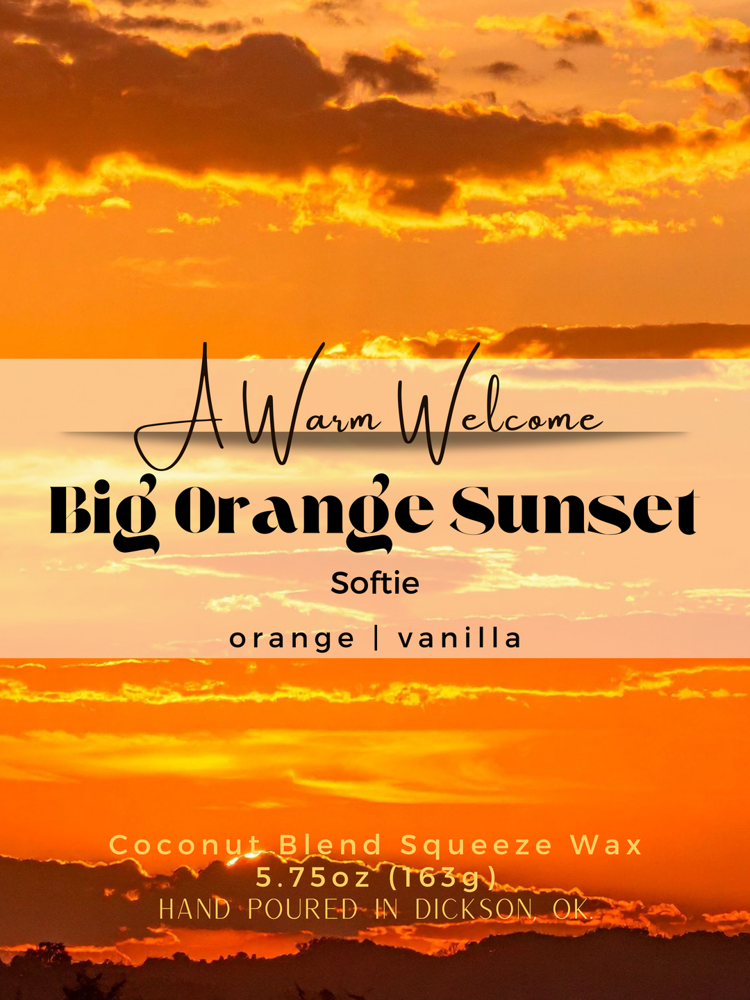 West Virginia Sunset Squeeze Wax