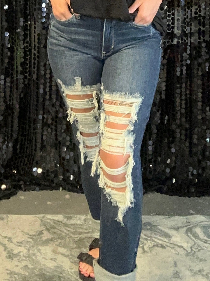 Judy Blue Heavy Destroy Straight Leg