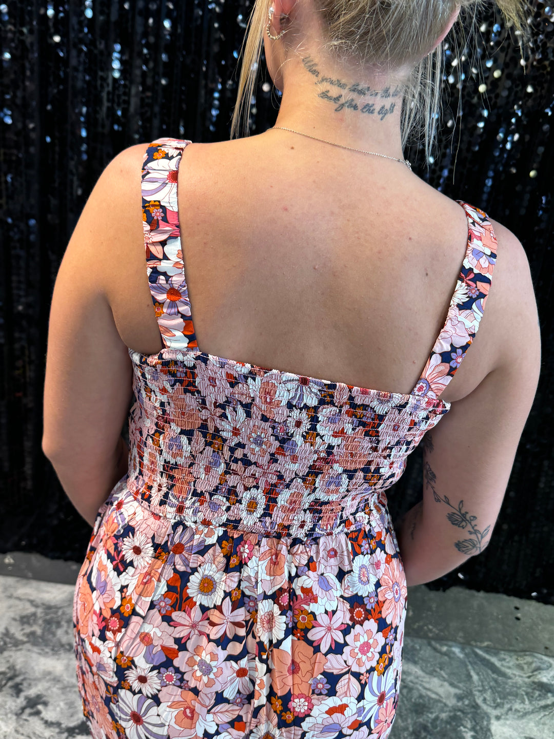 Floral Smocked Jumpsuit