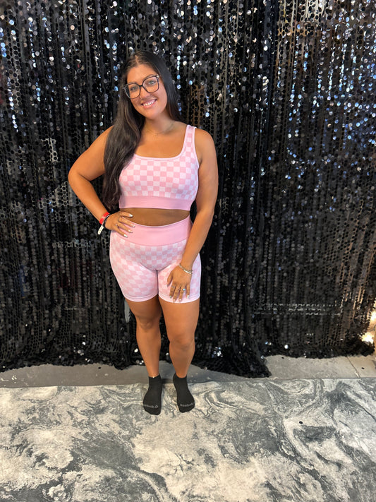 Checkered Short Set