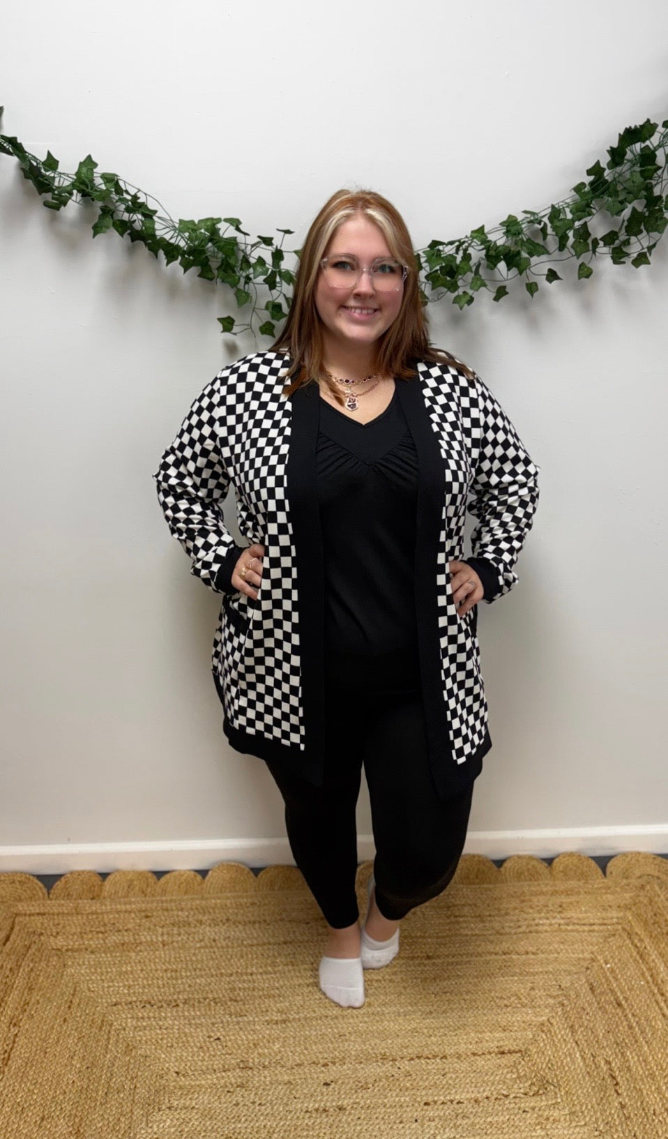 Checkered Cardigan