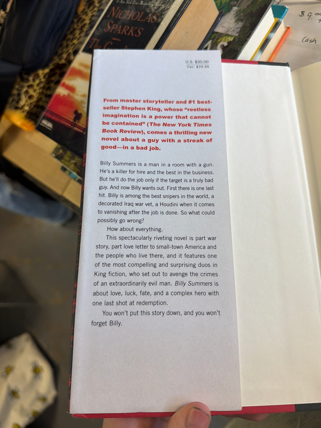 Billy Summers by Stephen King ￼