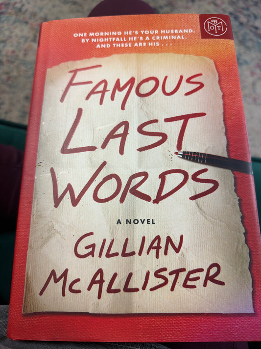 Famous Last Words- Gillian Mc Allister