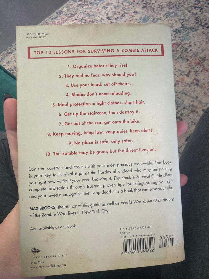 The zombie survival guide bu max brooks