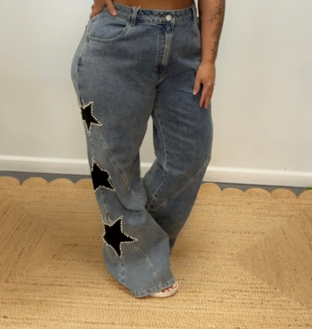Blakely Star Studded Denim