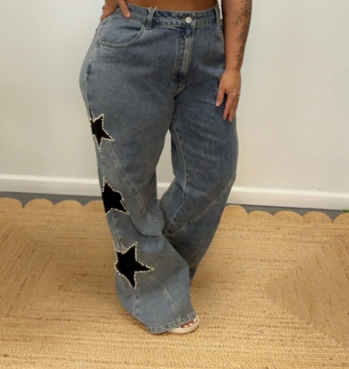 Blakely Star Studded Denim
