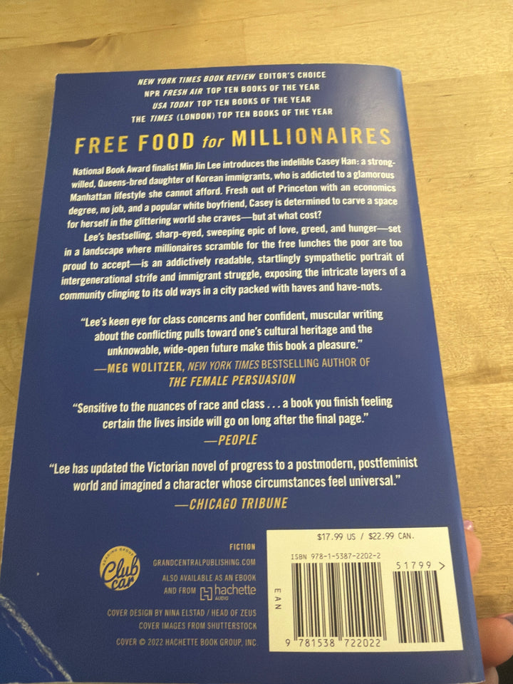 Free food for millionaires by min Jin Lee