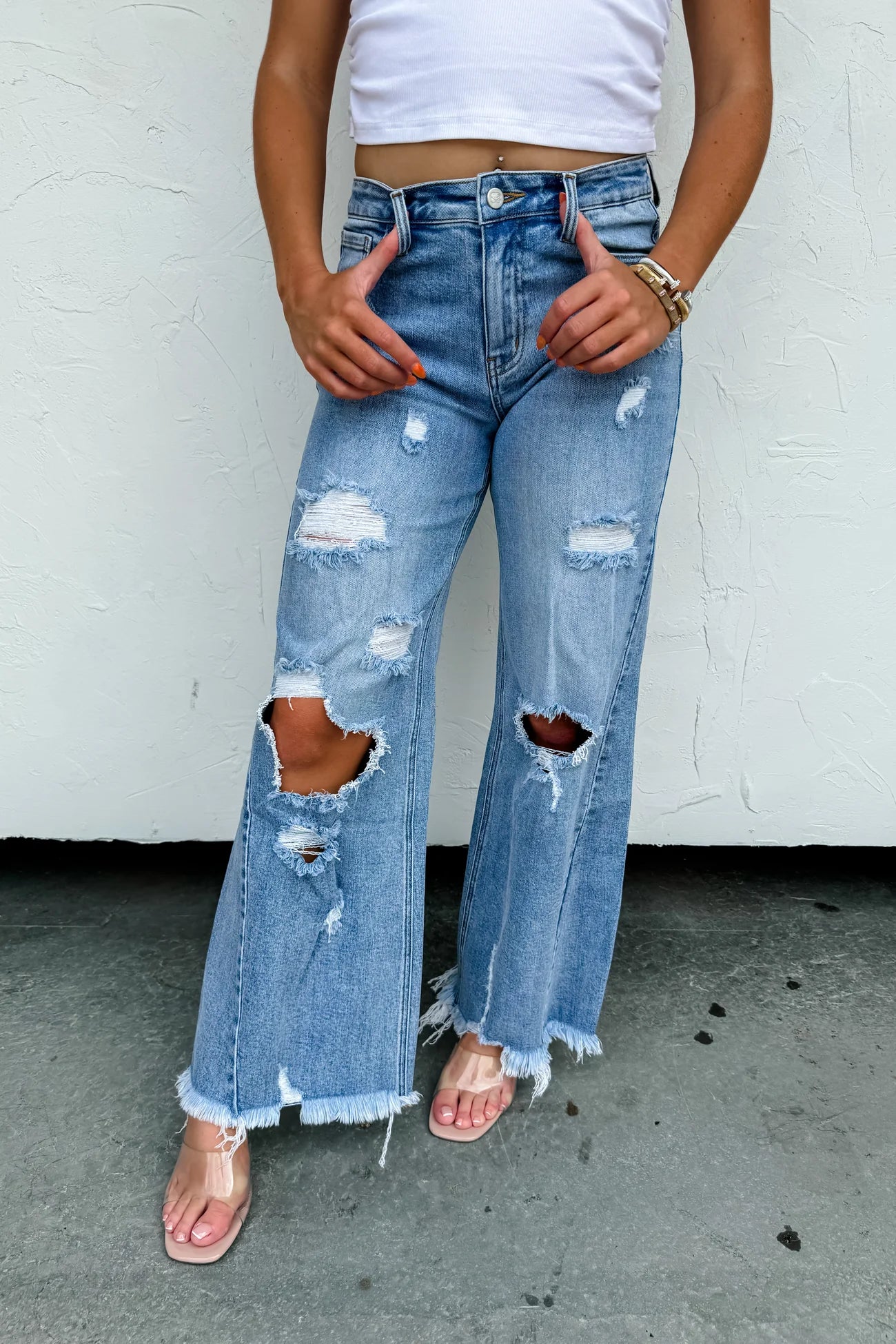 PREORDER- Blakley DREW DISTRESSED DAD JEANS