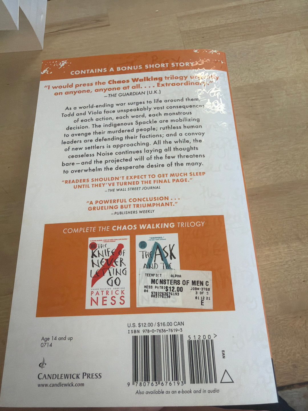 Monsters of men by Patrick Ness