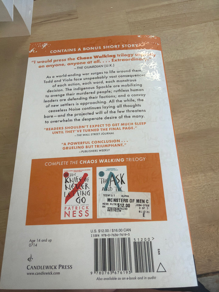 Monsters of men by Patrick Ness