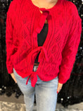 Load image into Gallery viewer, SWEETHEART BOW-KNIT CARDIGAN
