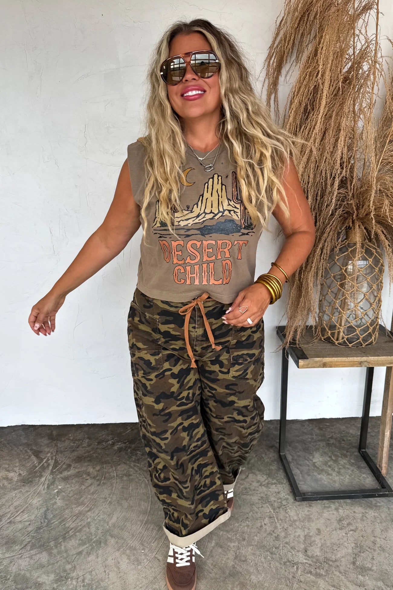 PREORDER- Blakley BROGAN CAMO BARREL JEANS