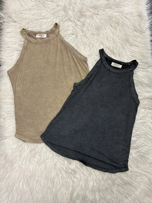 Acid Washed Ribbed Cami