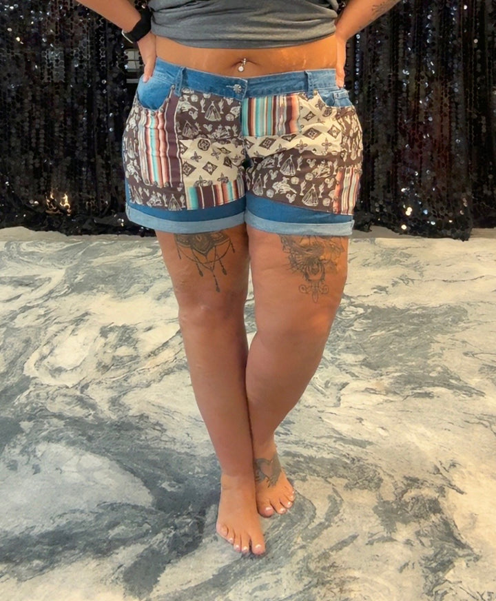 Patched Up Shorts