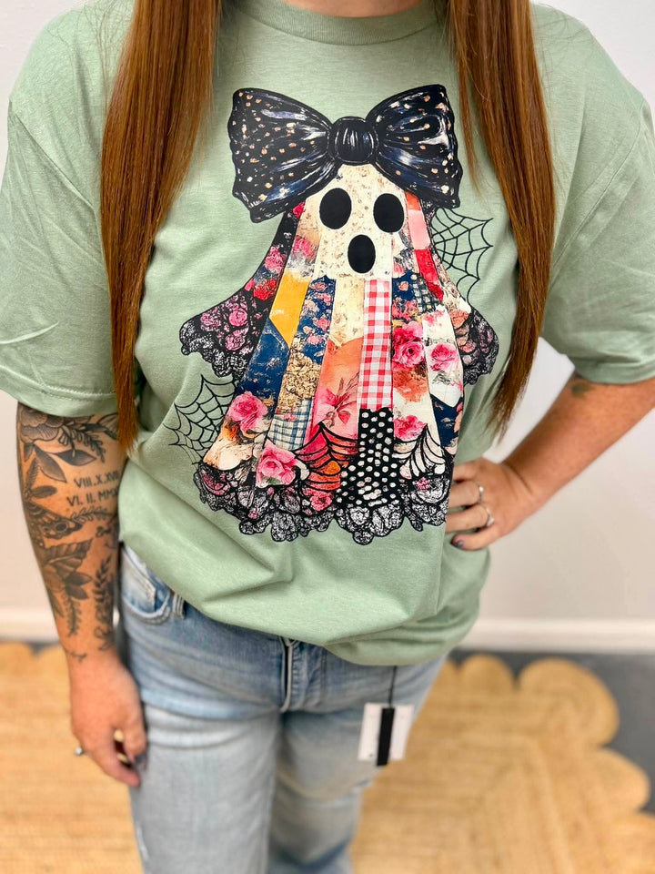 Lace Patchwork Ghost Tee