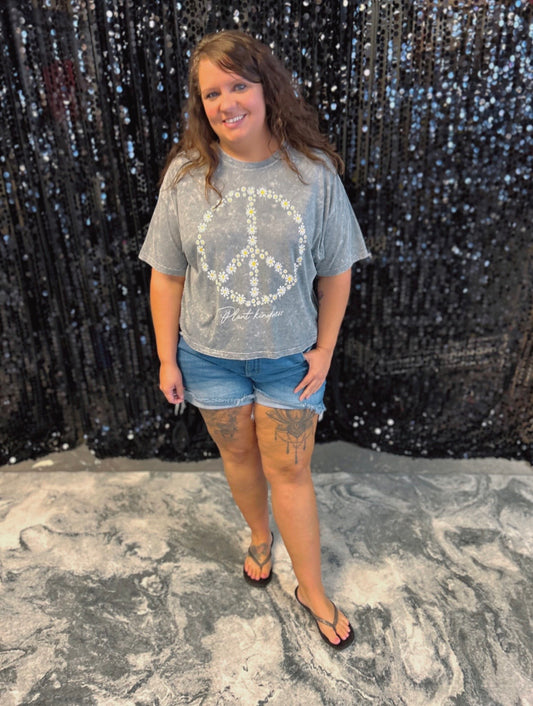 Plant Kindness - Mineral Wash Crop Tee