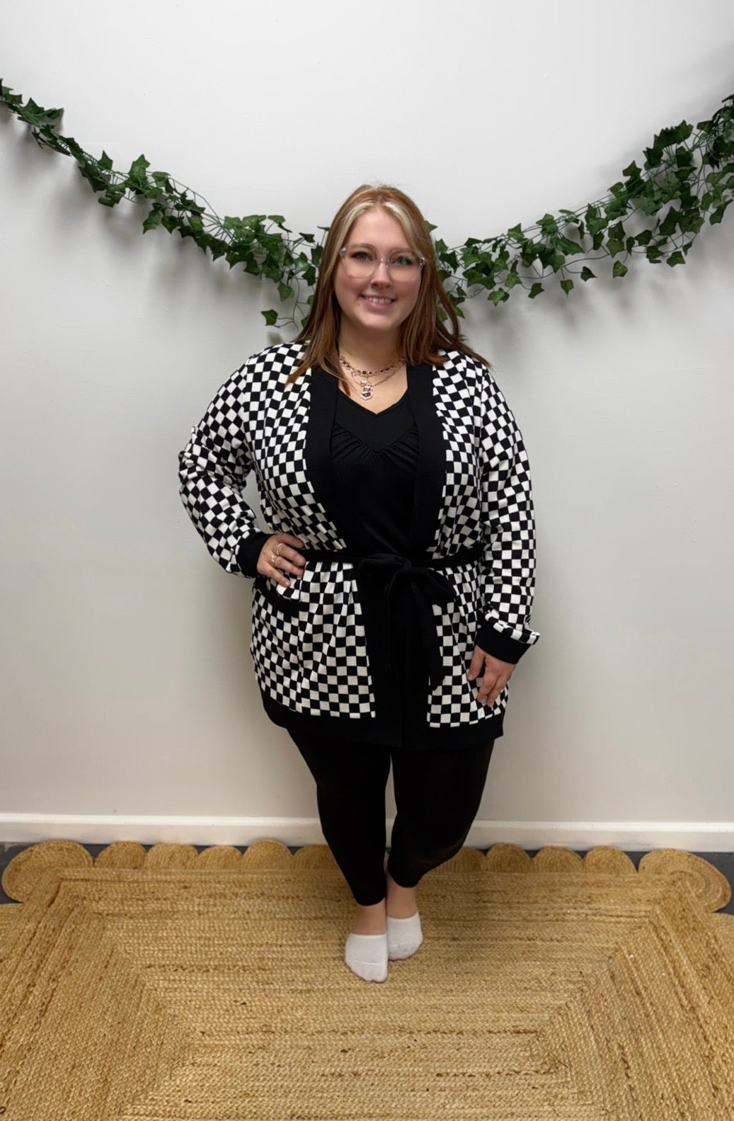 Checkered Cardigan