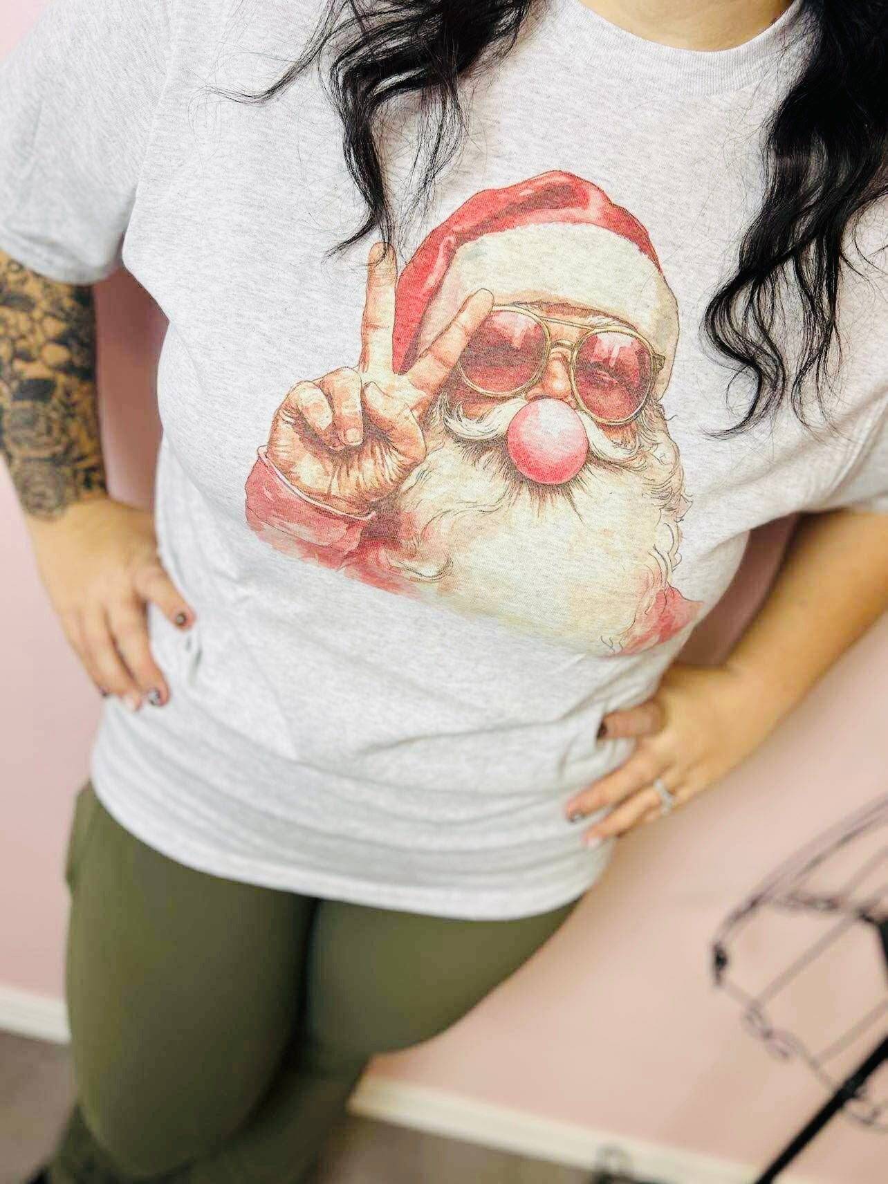 Bubble Gum Santa Tee